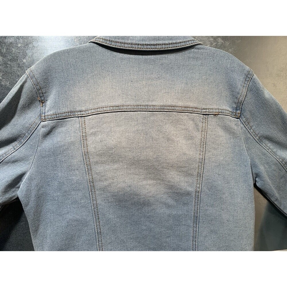 Jou Jou Premium Outerwear Stretch Denim Jacket New With Macy's Backstage Tag L - Picture 13 of 16